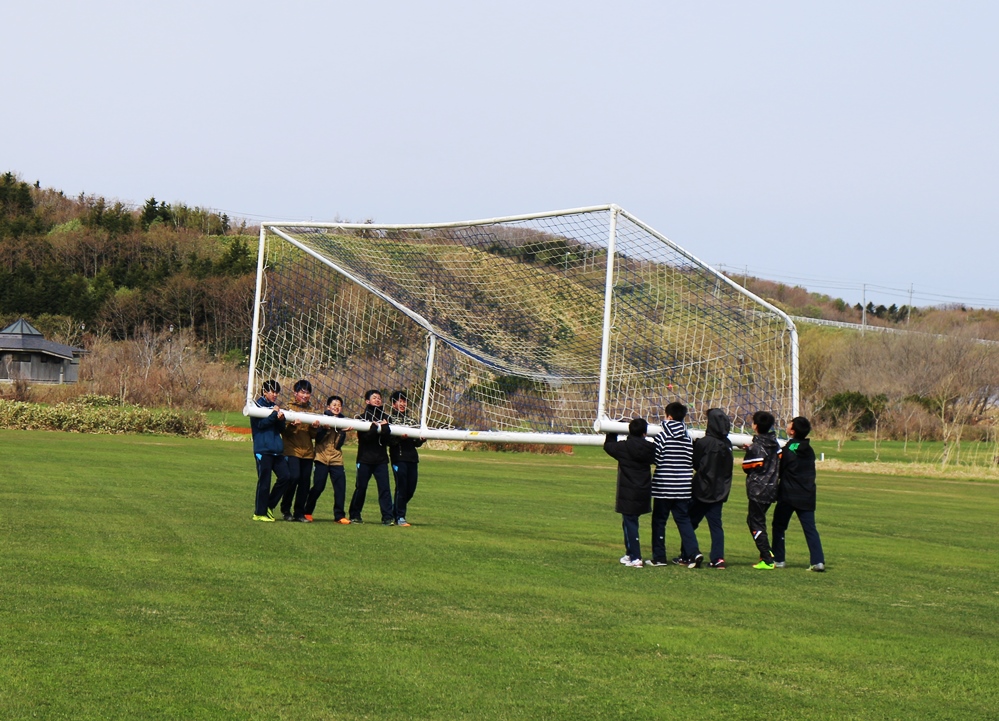 宗谷地区サッカー協会によるボランティア活動 北海道立宗谷ふれあい公園