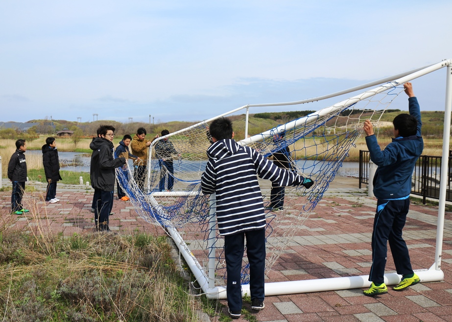 宗谷地区サッカー協会によるボランティア活動 北海道立宗谷ふれあい公園