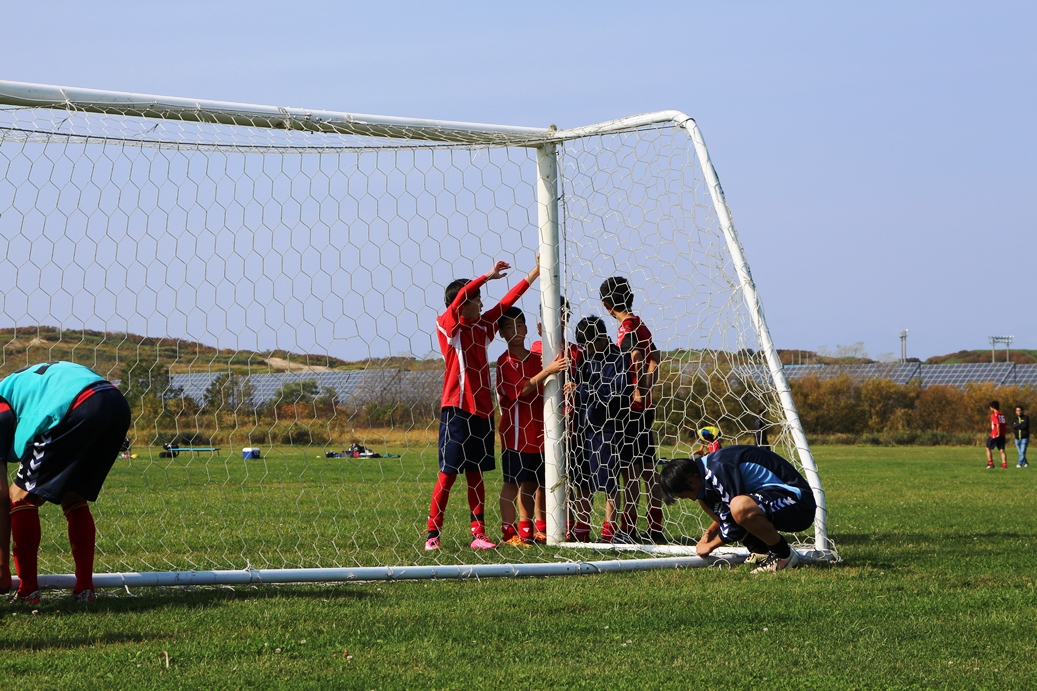 宗谷地区サッカー協会によるボランティア活動 北海道立宗谷ふれあい公園