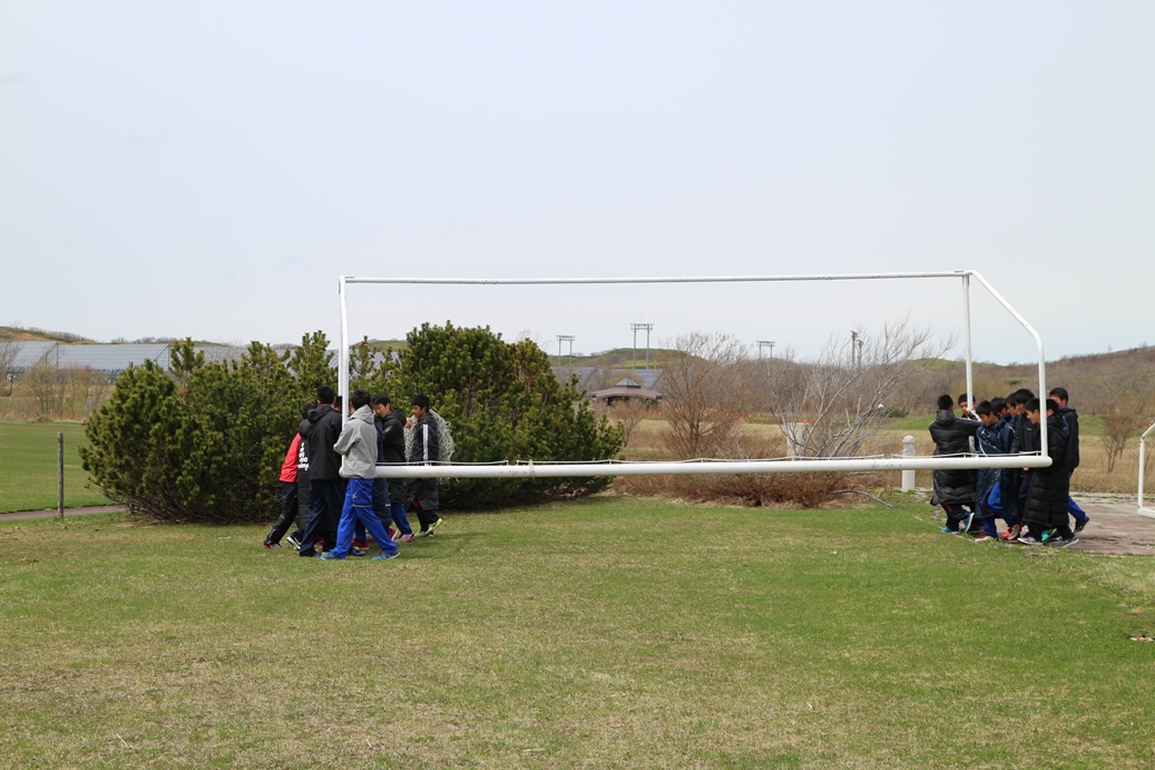 宗谷地区サッカー協会によるボランティア活動 北海道立宗谷ふれあい公園