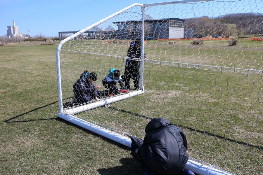 宗谷地区サッカー協会によるボランティア活動 北海道立宗谷ふれあい公園