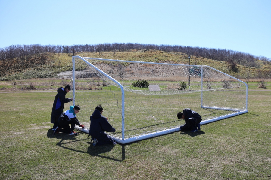 宗谷地区サッカー協会によるボランティア活動 北海道立宗谷ふれあい公園