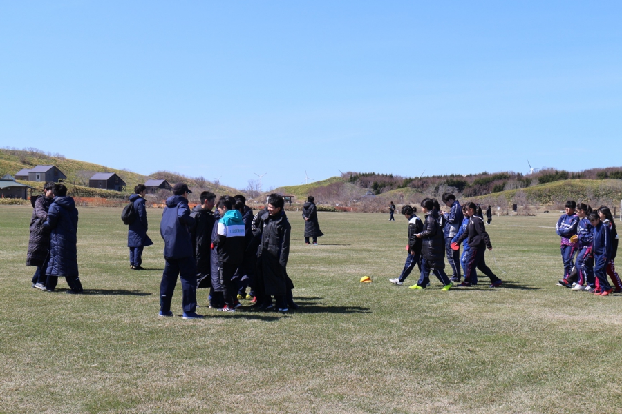 宗谷地区サッカー協会によるボランティア活動 北海道立宗谷ふれあい公園